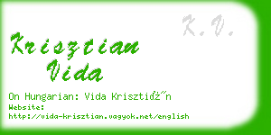 krisztian vida business card